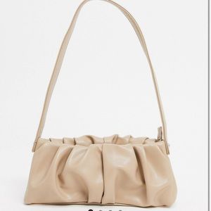 Ruched 90’s shoulder bag nude (NEW)